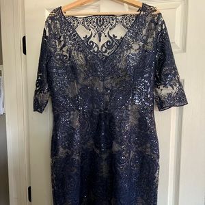 Worn once Tahari blue lace
